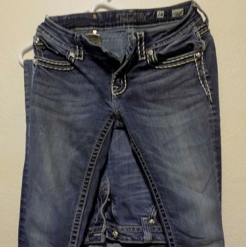 Two pairs of Miss Me jeans